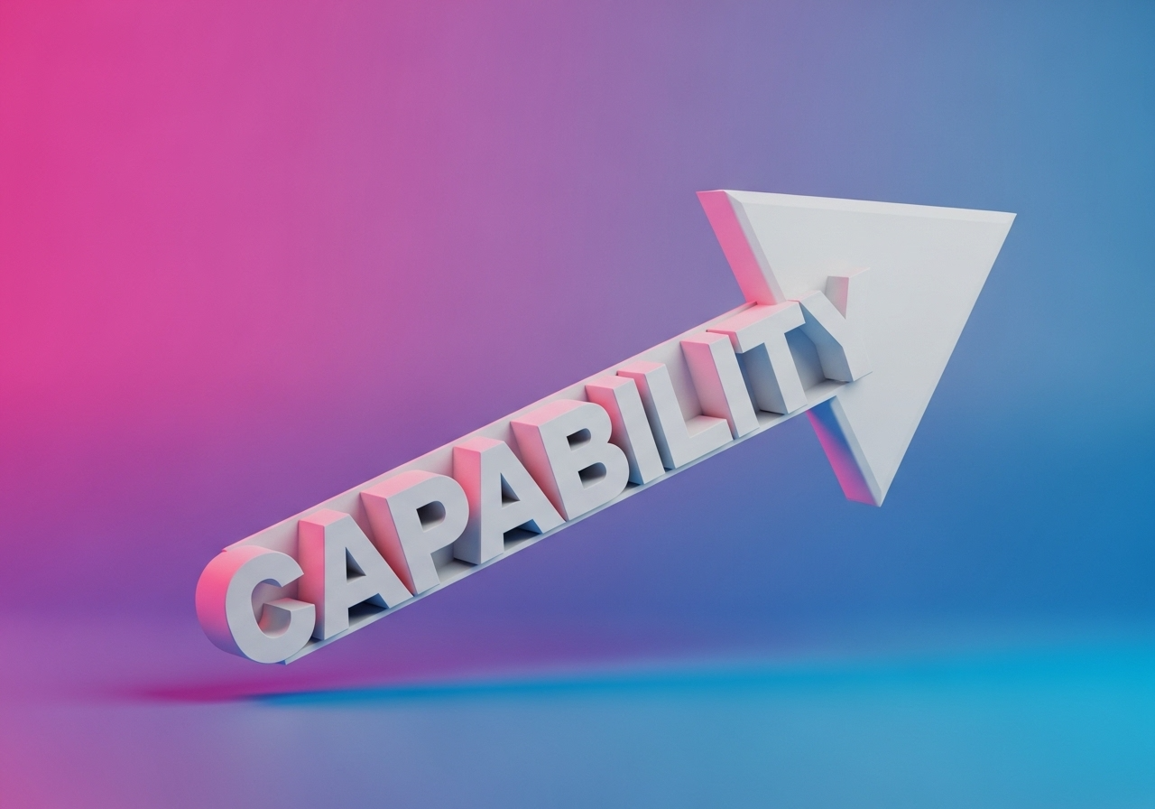 Arrow showing the word capablity
