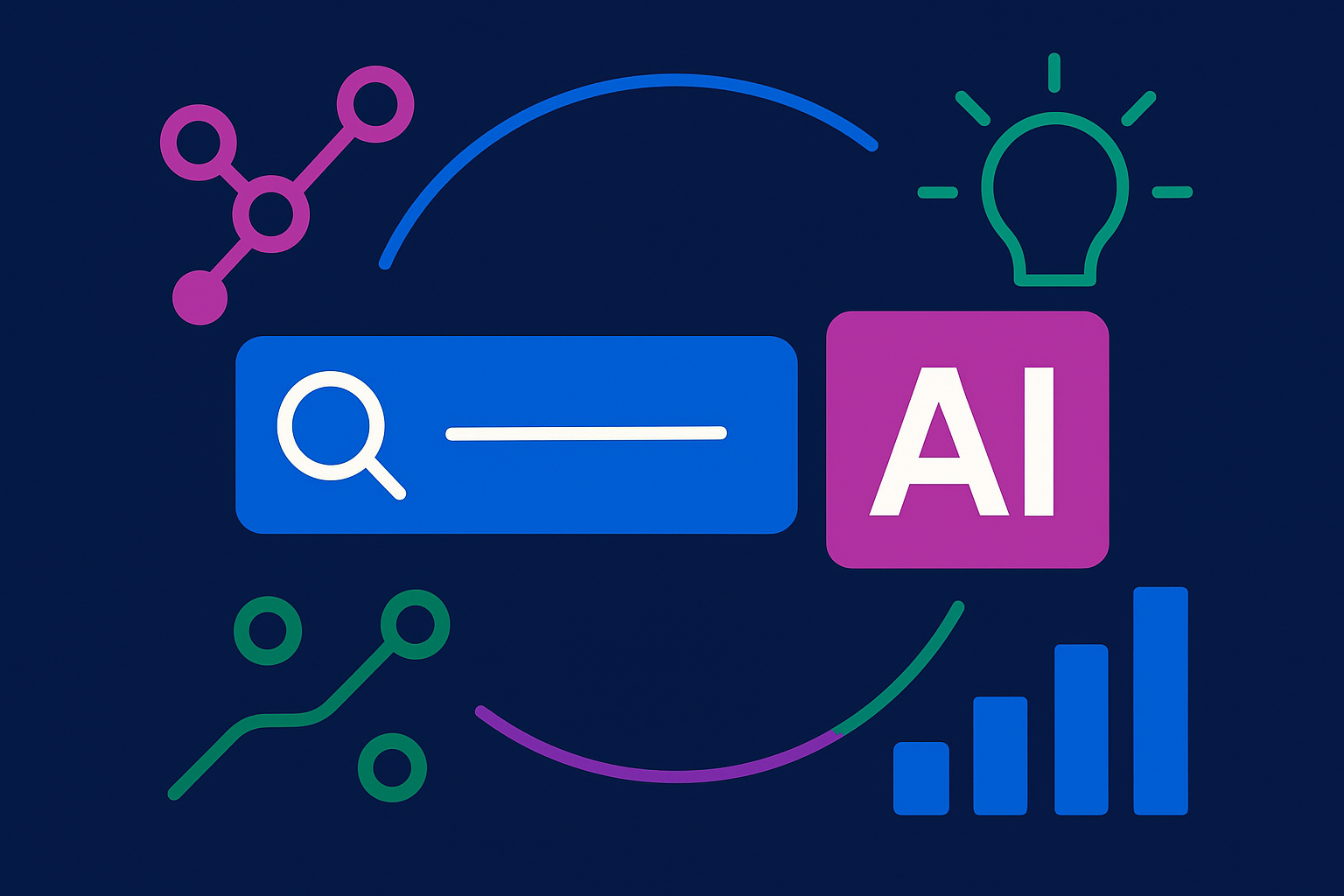 AI search icons graphic design