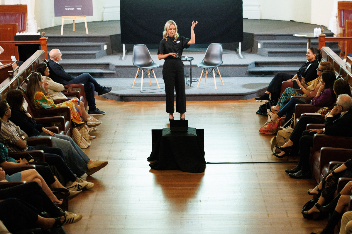 Tracy Hall speaking at The Marketing Society Singapore Conferencce 