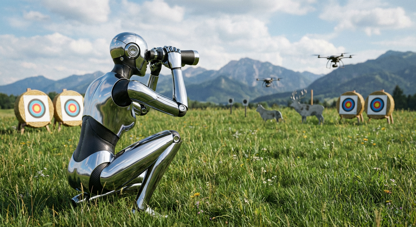 Robot searching out targets