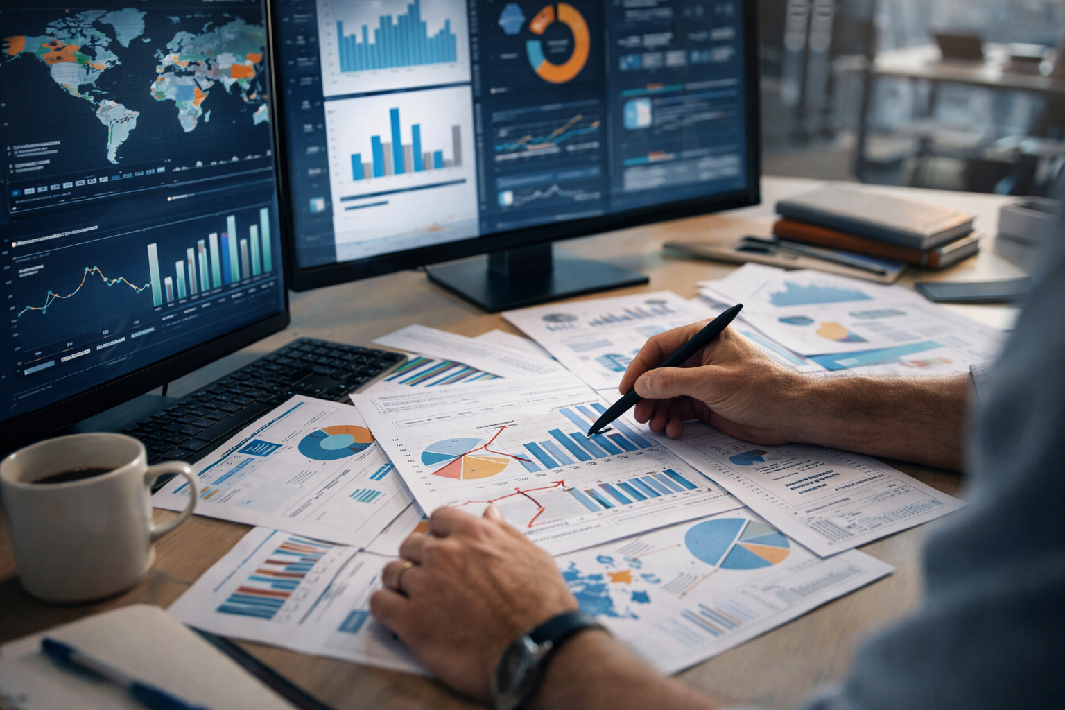 Data review and analysis in office