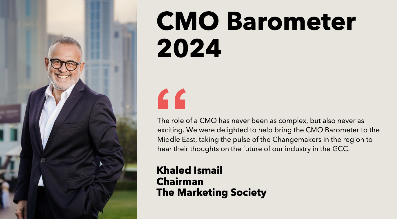 Khaled Ismail The Marketing Society CMO Barometer Report