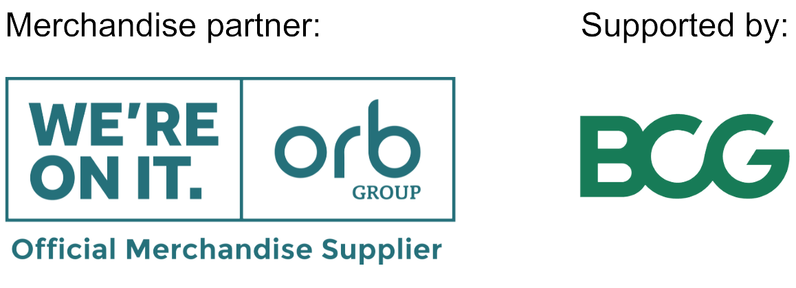 Merchandise partner: Orb, Supported by: BCG