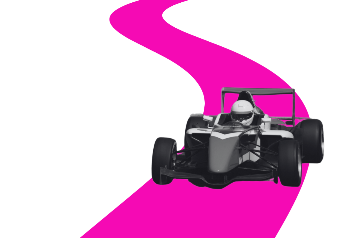 Race car on road