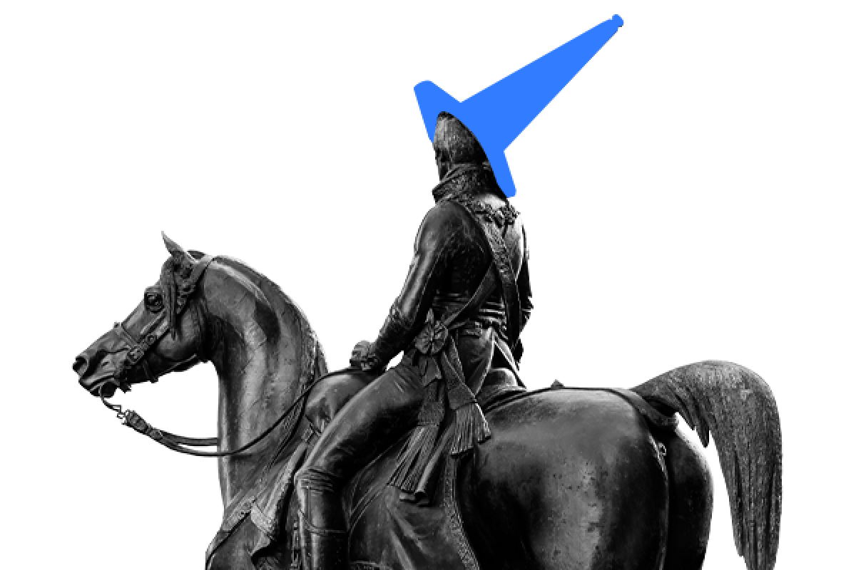 Duke of Wellington with a Pink cone on his head