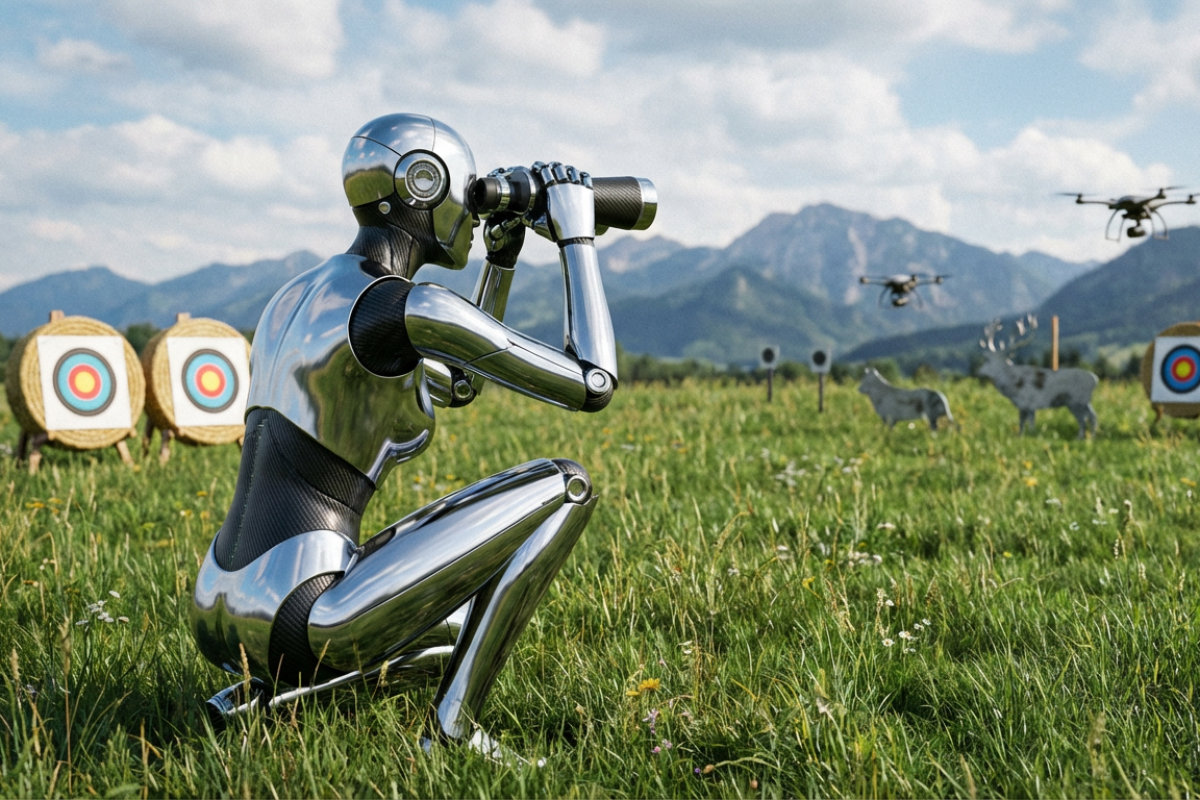 Robot searching out targets