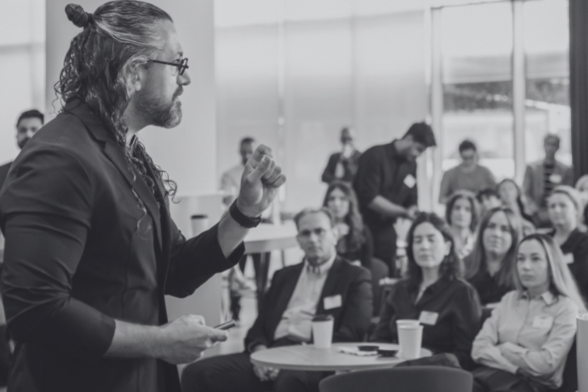 Speaker talking to the audience