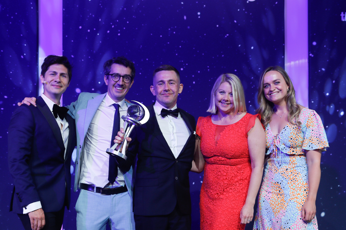 people collecting an award at The Marketing Society Global Awards