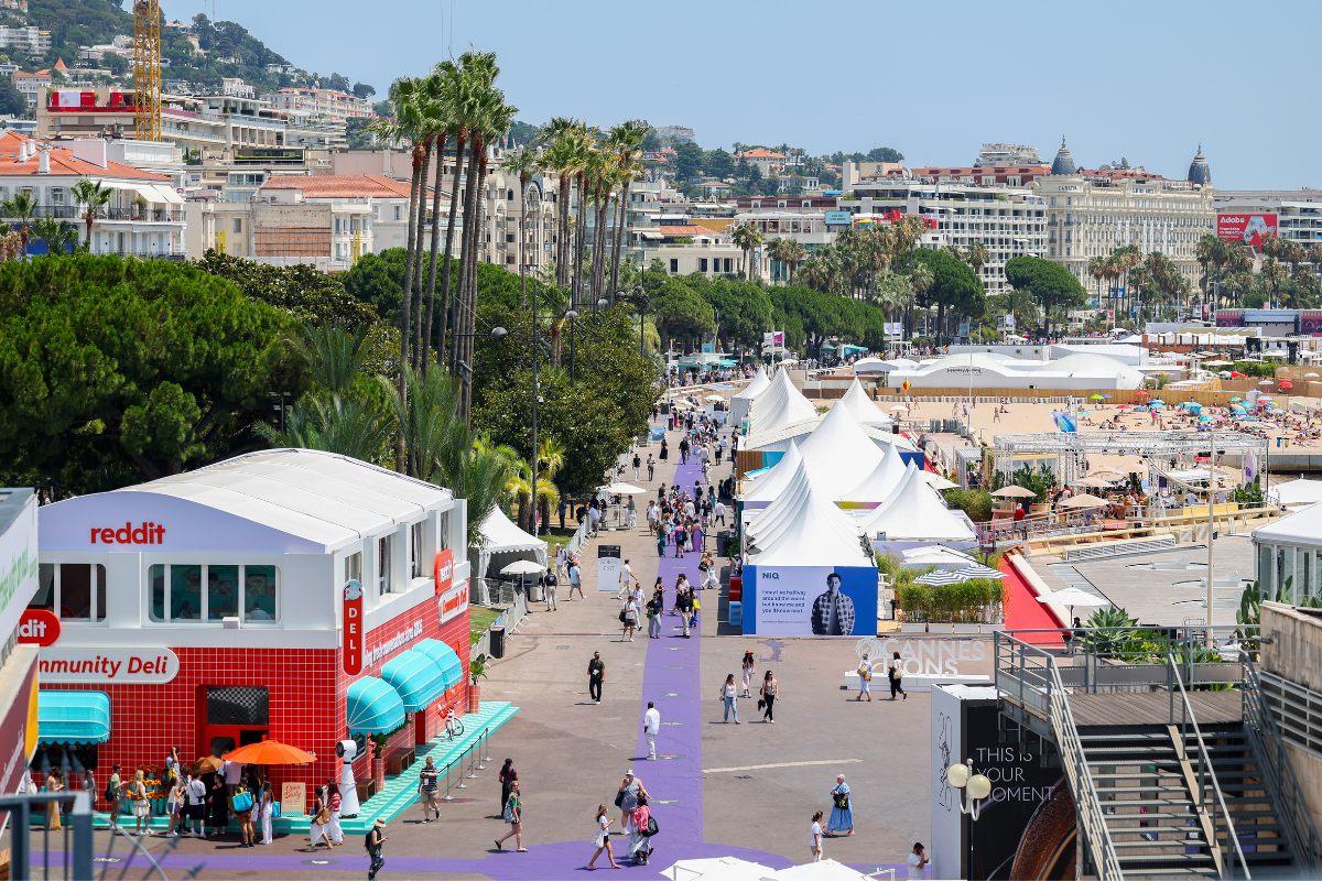 The Croisette in Cannes taken over by Cannes LIONS events