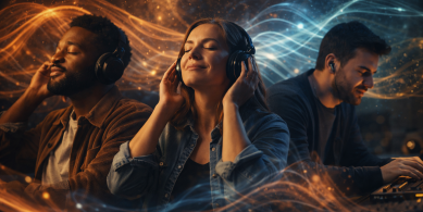 People listening to music