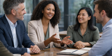 Professional meeting in a modern office
