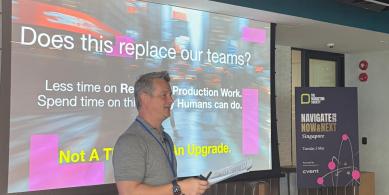 Scott presenting at Navigate: Now & Next 2026 Singapore