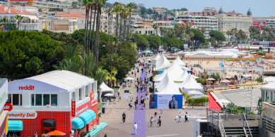 The Croisette in Cannes taken over by Cannes LIONS events