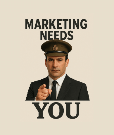 Marketing Needs You Don Draper Mock Ad