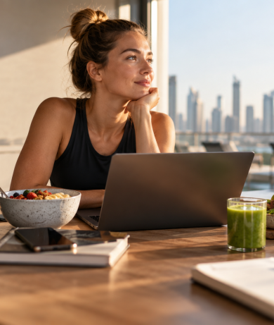 Sunlit Healthy Lifestyle Morning 